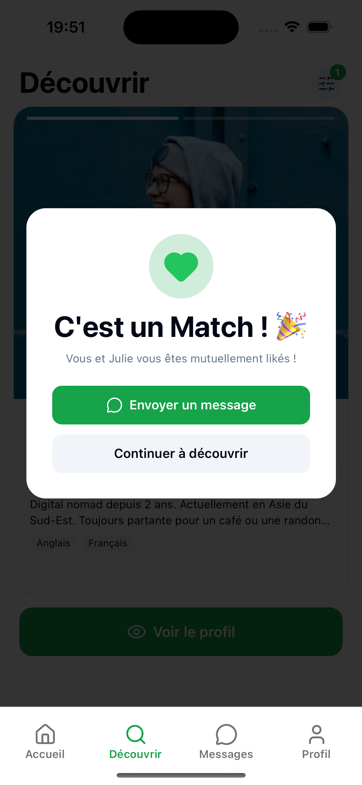 Match notification